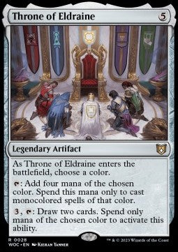 wilds of eldraine rare cards Throne - Commander: of Eldraine (Rare) [WOC-28] Hopkinsville Goblin King Starter Deck Rex, Freight Fur Hire Colour:Clear