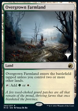 Overgrown Farmland (V.2) - Innistrad: Midnight Hunt: Promos (Rare) [PMID-265]