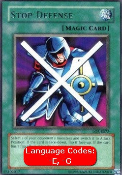 Stop Defense (V.1 - Rare) - Legend of Blue Eyes White Dragon (Rare) [LOB-075]