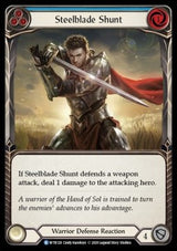 Steelblade Shunt (Blue) (Rainbow Foil) - Welcome to Rathe - Unlimited (Rare) [WTR-U-WTR128]