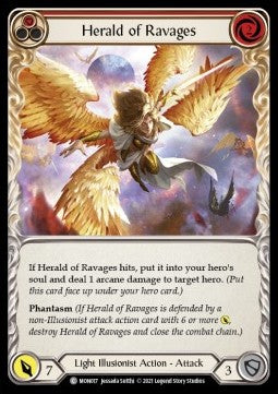 Herald of Ravages (Red) (Normal) - Monarch - First (Common) [MON-F-MON017]