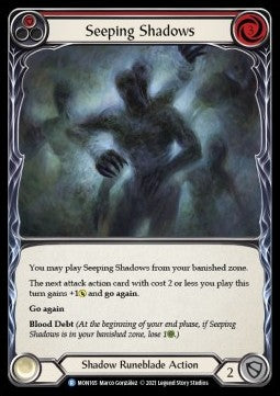 Seeping Shadows (Red) (Normal) - Monarch - First (Rare) [MON-F-MON165]