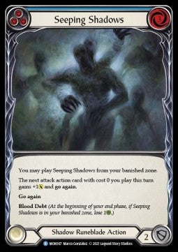 Seeping Shadows (Blue) (Normal) - Monarch - First (Rare) [MON-F-MON167]