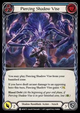 Piercing Shadow Vise (Blue) (Normal) - Monarch - First (Common) [MON-F-MON173]