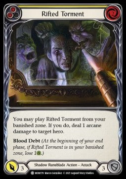 Rifted Torment (Yellow) (Rainbow Foil) - Monarch - First (Common) [MON-F-MON178]