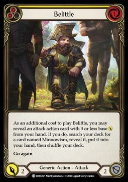 Belittle (Yellow) (Rainbow Foil) - Monarch - First (Common) [MON-F-MON267]