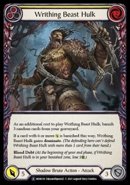 Writhing Beast Hulk (Yellow) (Normal) - Monarch - Unlimited (Rare) [MON-U-MON130]