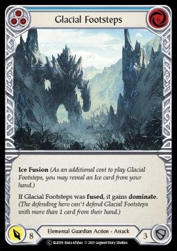 Glacial Footsteps (Blue) (Rainbow Foil) - Tales of Aria - Unlimited (Common) [ELE-U-ELE018]