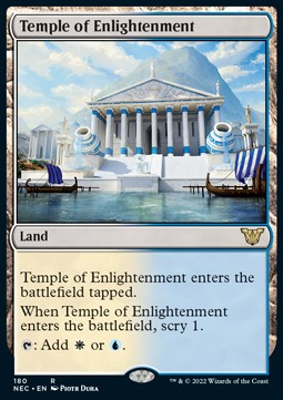 Temple of Enlightenment - Commander: Kamigawa: Neon Dynasty (Rare) [NEC-180]