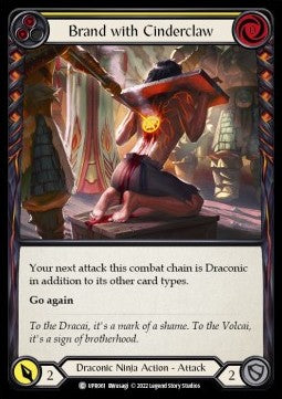 Brand with Cinderclaw (Yellow) (Rainbow Foil) - Uprising (Common) [UPR-061]