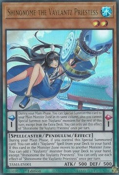 Shinonome the Vaylantz Priestess (V.1 - Ultra Rare) - Tactical Masters (Ultra Rare) [TAMA-001]