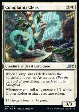 Complaints Clerk - Unfinity (Uncommon) [UNF-7]