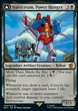 Starscream, Power Hungry // Starscream, Seeker Leader (V.1) - Universes Beyond: Transformers (Mythic) [BOT-5]