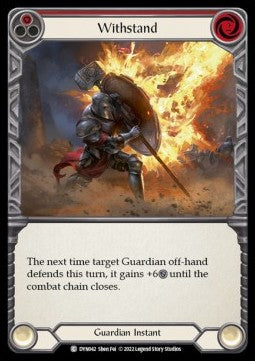 Withstand (Red) (Rainbow Foil) - Dynasty (Common) [DYN-042]