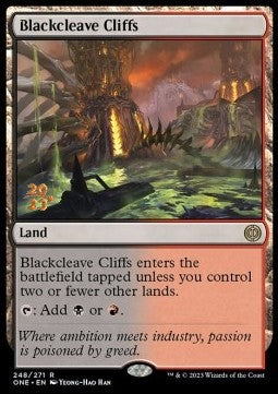 Blackcleave Cliffs (V.1) - Phyrexia: All Will Be One: Promos (Rare) [PONE-248]