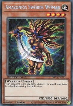Amazoness Swords Woman (V.2 - Secret Rare) - Speed Duel GX: Duelists of Shadows (Secret Rare) [SGX3-D02]