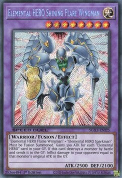 Elemental HERO Shining Flare Wingman (V.2 - Secret Rare) - Speed Duel GX: Duelists of Shadows (Secret Rare) [SGX3-I25]
