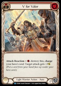 V for Valor (Red) (Regular) - Dusk till Dawn (Rare) [DTD-060]