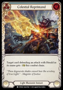 Celestial Reprimand (Blue) (Rainbow Foil) - Dusk till Dawn (Common) [DTD-040]
