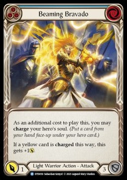 Beaming Bravado (Blue) (Rainbow Foil) - Dusk till Dawn (Rare) [DTD-059]