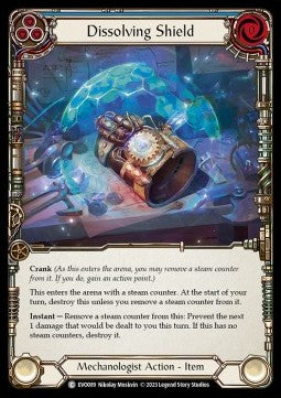 Dissolving Shield (Blue) (Rainbow Foil) - Bright Lights (Common) [EVO-089]