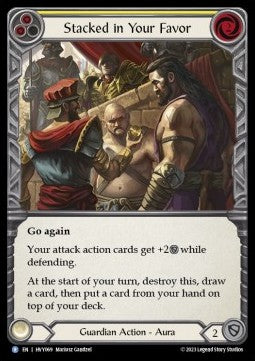 Stacked in Your Favor (Yellow) (Rainbow Foil) - Heavy Hitters (Rare) [HVY-069]