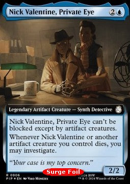 Nick Valentine, Private Eye (V.3) - Universes Beyond: Fallout: Extras (Rare) [XPIP-906]