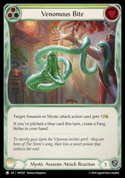 Venomous Bite (Yellow) (Rainbow Foil) - Part the Mistveil (Common) [MST-021]