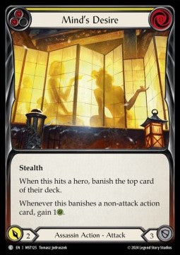 Mind's Desire (Yellow) (Rainbow Foil) - Part the Mistveil (Common) [MST-125]