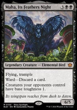 Maha, Its Feathers Night - Bloomburrow (Mythic) [BLB-100]