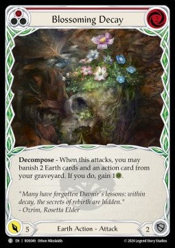 Blossoming Decay (Red) (Rainbow Foil) - Rosetta (Common) [ROS-049]