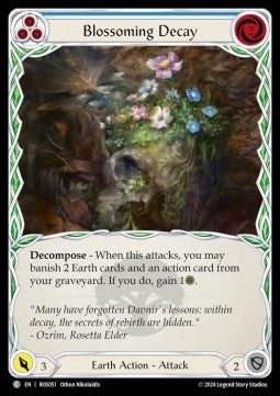 Blossoming Decay (Blue) (Rainbow Foil) - Rosetta (Common) [ROS-051]