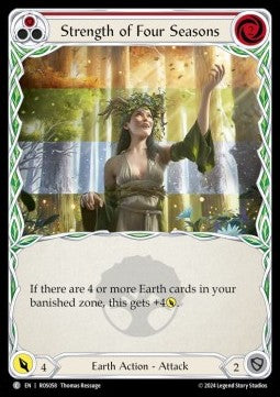Strength of Four Seasons (Red) (Rainbow Foil) - Rosetta (Common) [ROS-058]