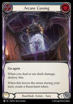 Arcane Cussing (Blue) (Rainbow Foil) - Rosetta (Common) [ROS-154]