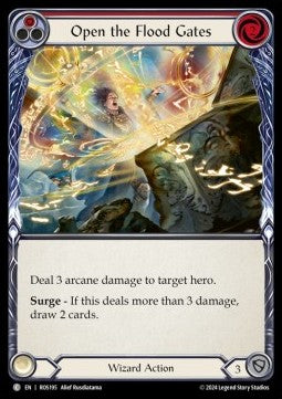 Open the Flood Gates (Red) (Rainbow Foil) - Rosetta (Common) [ROS-195]