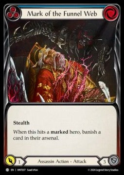 Mark of the Funnel Web (Blue) (Rainbow Foil) - The Hunted (Common) [HNT-037]