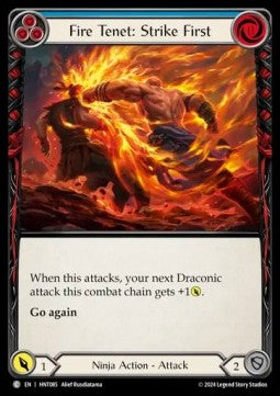 Fire Tenet: Strike First (Blue) (Rainbow Foil) - The Hunted (Common) [HNT-085]