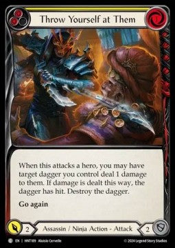 Throw Yourself at Them (Yellow) (Rainbow Foil) - The Hunted (Common) [HNT-189]