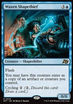 Waxen Shapethief (V.1) - Aetherdrift: Promos (Rare) [PDFT-74]