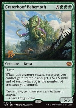 Craterhoof Behemoth (V.1) - Tarkir: Dragonstorm: Promos (Mythic) [PTDM-138]
