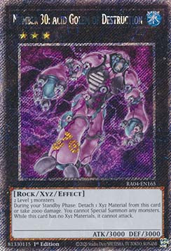 Number 30: Acid Golem of Destruction (V.1 - Platinum Secret Rare) - Quarter Century Stampede (Platinum Secret Rare) [RA04-165]