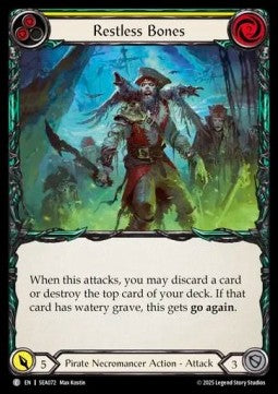 Restless Bones (Yellow) (Rainbow Foil) - High Seas (Common) [SEA-072]
