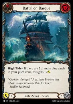 Battalion Barque (Red) (Rainbow Foil) - High Seas (Common) [SEA-152]