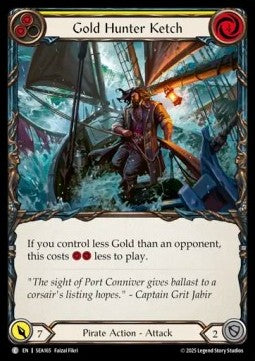 Gold Hunter Ketch (Rainbow Foil) - High Seas (Common) [SEA-165]