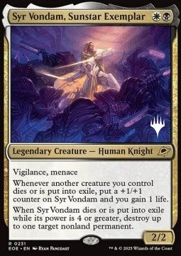 Syr Vondam, Sunstar Exemplar (V.2) - Edge of Eternities: Promos (Rare) [PEOE-231]
