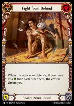 Fight from Behind (Red) (Rainbow Foil) - Super Slam (Common) [SUP-040]