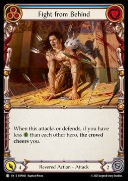 Fight from Behind (Blue) (Rainbow Foil) - Super Slam (Common) [SUP-042]