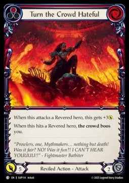Turn the Crowd Hateful (Red) (Regular) - Super Slam (Common) [SUP-114]