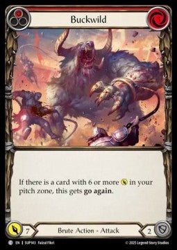 Buckwild (Red) (Rainbow Foil) - Super Slam (Common) [SUP-143]