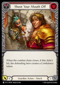 Shoot Your Mouth Off (Red) (Rainbow Foil) - Super Slam (Common) [SUP-189]